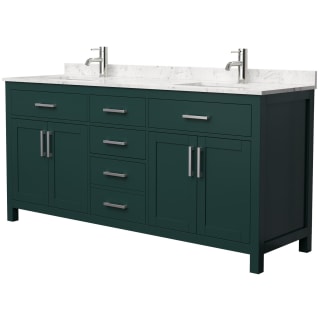 A thumbnail of the Wyndham Collection WCG242472D-UNSMXX Green / Carrara Cultured Marble Top / Brushed Nickel Hardware