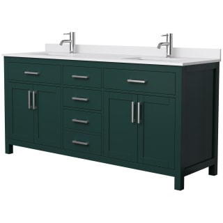 A thumbnail of the Wyndham Collection WCG242472D-UNSMXX Green / White Cultured Marble Top / Brushed Nickel Hardware