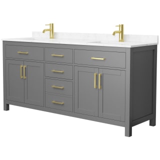 A thumbnail of the Wyndham Collection WCG242472D-UNSMXX Dark Gray / Carrara Cultured Marble Top / Brushed Gold Hardware