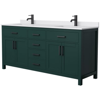 A thumbnail of the Wyndham Collection WCG242472D-UNSMXX Green / White Cultured Marble Top / Matte Black Hardware