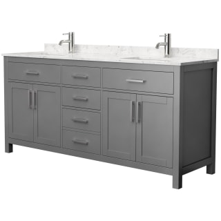 A thumbnail of the Wyndham Collection WCG242472DCCUNSMXX Dark Gray / Carrara Cultured Marble Top / Brushed Nickel Hardware