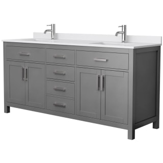 A thumbnail of the Wyndham Collection WCG242472DWCUNSMXX Dark Gray / White Cultured Marble Top / Brushed Nickel Hardware