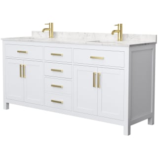 A thumbnail of the Wyndham Collection WCG242472D-UNSMXX White / Carrara Cultured Marble Top / Brushed Gold Hardware