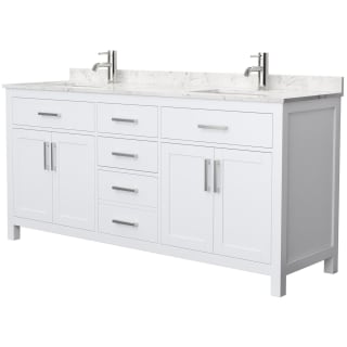 A thumbnail of the Wyndham Collection WCG242472DCCUNSMXX White / Carrara Cultured Marble Top / Brushed Nickel Hardware