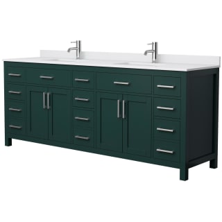 A thumbnail of the Wyndham Collection WCG242484D-UNSMXX Green / White Cultured Marble Top / Brushed Nickel Hardware