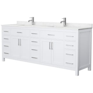 A thumbnail of the Wyndham Collection WCG242484D-UNSMXX White / Carrara Cultured Marble Top / Brushed Nickel Hardware