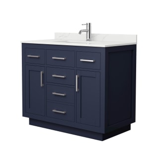 A thumbnail of the Wyndham Collection WCG262642S-QTZ-UNSMXX Dark Blue / Giotto Quartz Top / Brushed Nickel Hardware