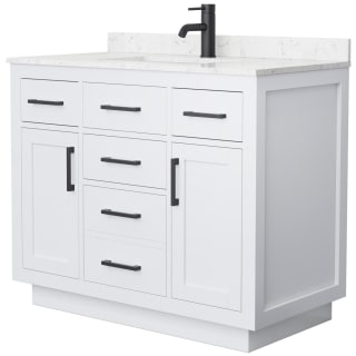 A thumbnail of the Wyndham Collection WCG262642S-VCA-UNSMXX White / Carrara Cultured Marble Top / Matte Black Hardware