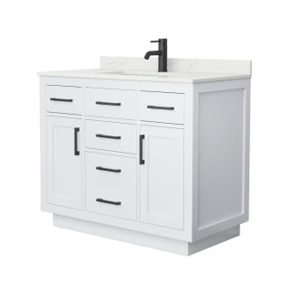 A thumbnail of the Wyndham Collection WCG262642S-QTZ-UNSMXX White / Giotto Quartz Top / Matte Black Hardware