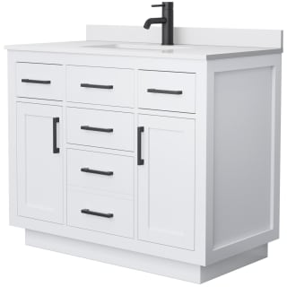 A thumbnail of the Wyndham Collection WCG262642S-VCA-UNSMXX White / White Cultured Marble Top / Matte Black Hardware