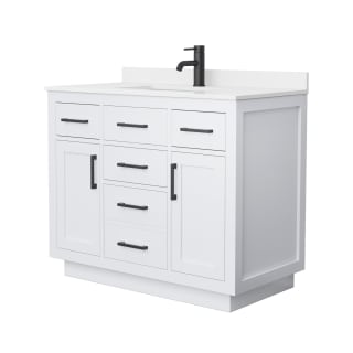 A thumbnail of the Wyndham Collection WCG262642S-QTZ-UNSMXX White / White Quartz Top / Matte Black Hardware