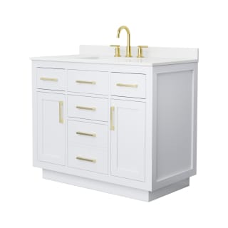 A thumbnail of the Wyndham Collection WCG262642S-QTZ-US3MXX White / White Quartz Top / Brushed Gold Hardware