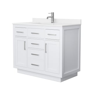 A thumbnail of the Wyndham Collection WCG262642S-QTZ-UNSMXX White / White Quartz Top / Brushed Nickel Hardware