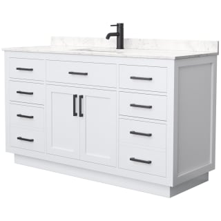 A thumbnail of the Wyndham Collection WCG262660S-VCA-UNSMXX White / Carrara Cultured Marble Top / Matte Black Hardware