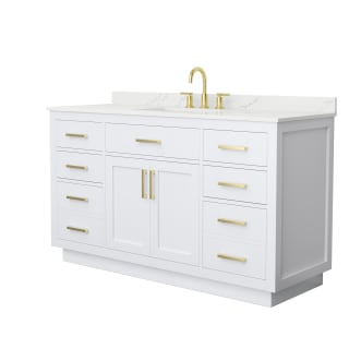 A thumbnail of the Wyndham Collection WCG262660S-QTZ-US3MXX White / Giotto Quartz Top / Brushed Gold Hardware