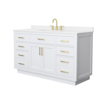 A thumbnail of the Wyndham Collection WCG262660S-QTZ-US3MXX White / White Quartz Top / Brushed Gold Hardware