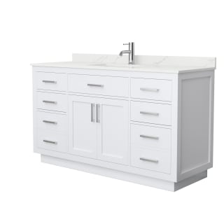 A thumbnail of the Wyndham Collection WCG262660S-QTZ-UNSMXX White / Giotto Quartz Top / Brushed Nickel Hardware