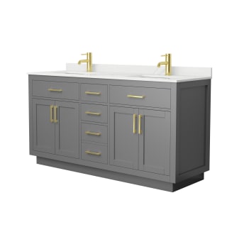 A thumbnail of the Wyndham Collection WCG262666D-QTZ-UNSMXX Dark Gray / Giotto Quartz Top / Brushed Gold Hardware