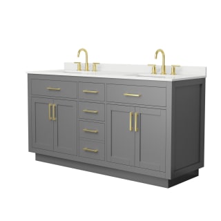 A thumbnail of the Wyndham Collection WCG262666D-QTZ-US3MXX Dark Gray / Giotto Quartz Top / Brushed Gold Hardware