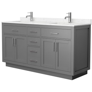 A thumbnail of the Wyndham Collection WCG262666D-VCA-UNSMXX Dark Gray / Carrara Cultured Marble Top / Brushed Nickel Hardware