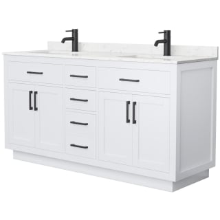 A thumbnail of the Wyndham Collection WCG262666D-VCA-UNSMXX White / Carrara Cultured Marble Top / Matte Black Hardware