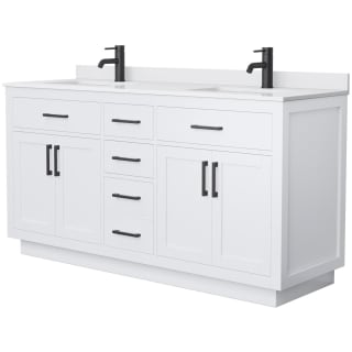 A thumbnail of the Wyndham Collection WCG262666D-VCA-UNSMXX White / White Cultured Marble Top / Matte Black Hardware