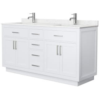 A thumbnail of the Wyndham Collection WCG262666D-VCA-UNSMXX White / Carrara Cultured Marble Top / Brushed Nickel Hardware