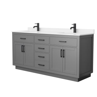 A thumbnail of the Wyndham Collection WCG262672D-QTZ-UNSMXX Dark Gray / White Quartz Top / Matte Black Hardware