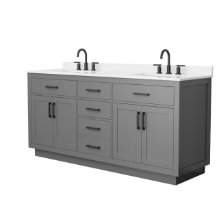 A thumbnail of the Wyndham Collection WCG262672D-QTZ-US3MXX Dark Gray / White Quartz Top / Matte Black Hardware