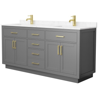 A thumbnail of the Wyndham Collection WCG262672D-VCA-UNSMXX Dark Gray / Carrara Cultured Marble Top / Brushed Gold Hardware