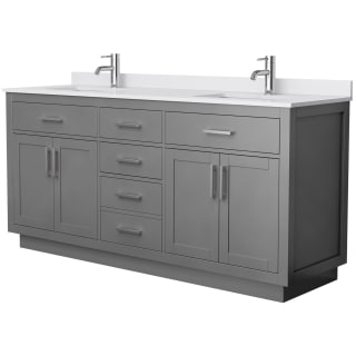 A thumbnail of the Wyndham Collection WCG262672D-VCA-UNSMXX Dark Gray / White Cultured Marble Top / Brushed Nickel Hardware