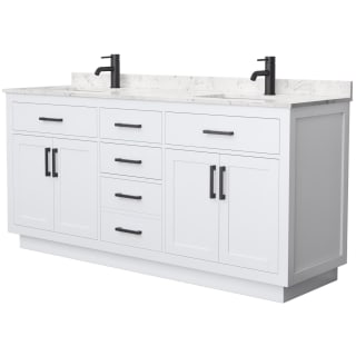 A thumbnail of the Wyndham Collection WCG262672D-VCA-UNSMXX White / Carrara Cultured Marble Top / Matte Black Hardware