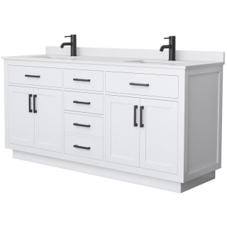 A thumbnail of the Wyndham Collection WCG262672D-VCA-UNSMXX White / White Cultured Marble Top / Matte Black Hardware