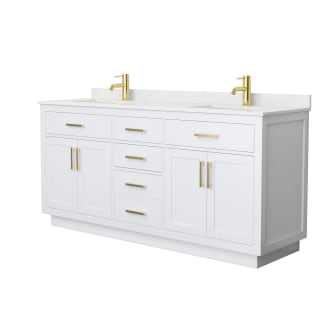 A thumbnail of the Wyndham Collection WCG262672D-QTZ-UNSMXX White / Giotto Quartz Top / Brushed Gold Hardware