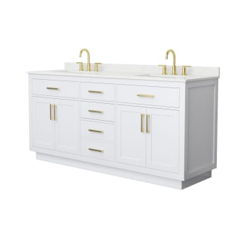 A thumbnail of the Wyndham Collection WCG262672D-QTZ-US3MXX White / Giotto Quartz Top / Brushed Gold Hardware