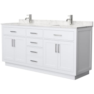 A thumbnail of the Wyndham Collection WCG262672D-VCA-UNSMXX White / Carrara Cultured Marble Top / Brushed Nickel Hardware