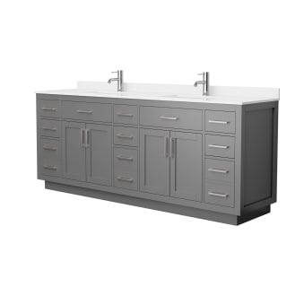 A thumbnail of the Wyndham Collection WCG262684D-QTZ-UNSMXX Dark Gray / White Quartz Top / Brushed Nickel Hardware