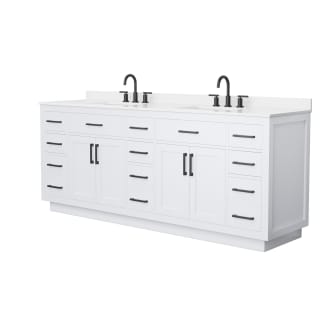 A thumbnail of the Wyndham Collection WCG262684D-QTZ-US3MXX White / White Quartz Top / Matte Black Hardware