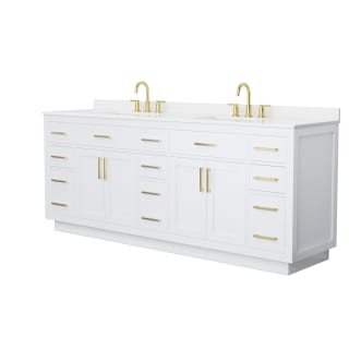 A thumbnail of the Wyndham Collection WCG262684D-QTZ-US3MXX White / White Quartz Top / Brushed Gold Hardware