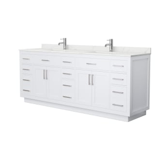 A thumbnail of the Wyndham Collection WCG262684D-QTZ-UNSMXX White / Giotto Quartz Top / Brushed Nickel Hardware