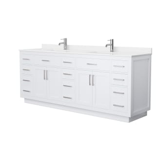 A thumbnail of the Wyndham Collection WCG262684D-QTZ-UNSMXX White / White Quartz Top / Brushed Nickel Hardware