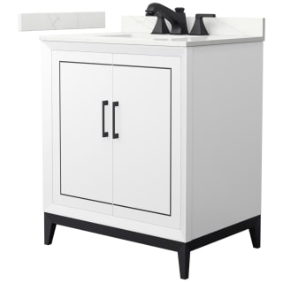 A thumbnail of the Wyndham Collection WCH515130S-QTZ-US3MXX White / Giotto Quartz Top / Matte Black Hardware