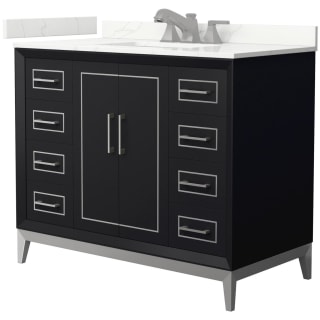 A thumbnail of the Wyndham Collection WCH515142S-QTZ-US3MXX Black / Giotto Quartz Top / Brushed Nickel Hardware