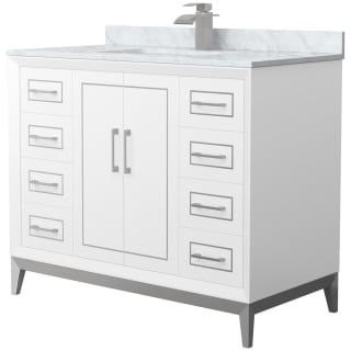 A thumbnail of the Wyndham Collection WCH515142S-NAT-UNSMXX White / Brushed Nickel Hardware