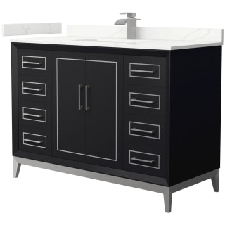 A thumbnail of the Wyndham Collection WCH515148S-QTZ-UNSMXX Black / Giotto Quartz Top / Brushed Nickel Hardware