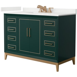 A thumbnail of the Wyndham Collection WCH515148S-QTZ-US3MXX Green / White Quartz Top / Satin Bronze Hardware