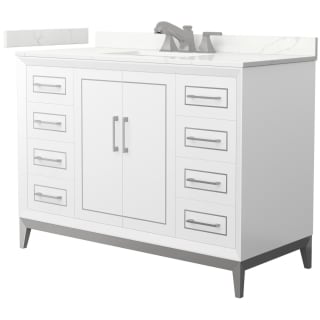 A thumbnail of the Wyndham Collection WCH515148S-QTZ-US3MXX White / Giotto Quartz Top / Brushed Nickel Hardware