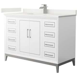 A thumbnail of the Wyndham Collection WCH515148S-QTZ-UNSMXX White / White Quartz Top / Brushed Nickel Hardware