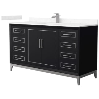 A thumbnail of the Wyndham Collection WCH515160S-VCA-UNSMXX Black / Carrara Cultured Marble Top / Brushed Nickel Hardware