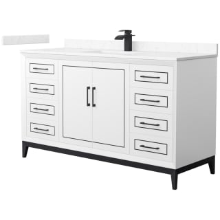 A thumbnail of the Wyndham Collection WCH515160S-VCA-UNSMXX White / Carrara Cultured Marble Top / Matte Black Hardware